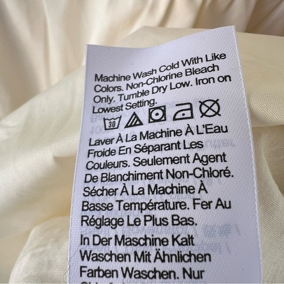 MADEWELL LIZZIE BABYDOLL MILKMAID  POPLIN PUFF SLEEVES DRESS SIZE 14W NWT CREAM - Picture 8 of 11